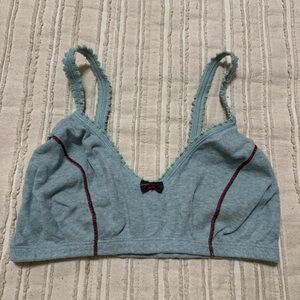 Vintage Victoria’s Secret Cotton Bralette with Red Accents